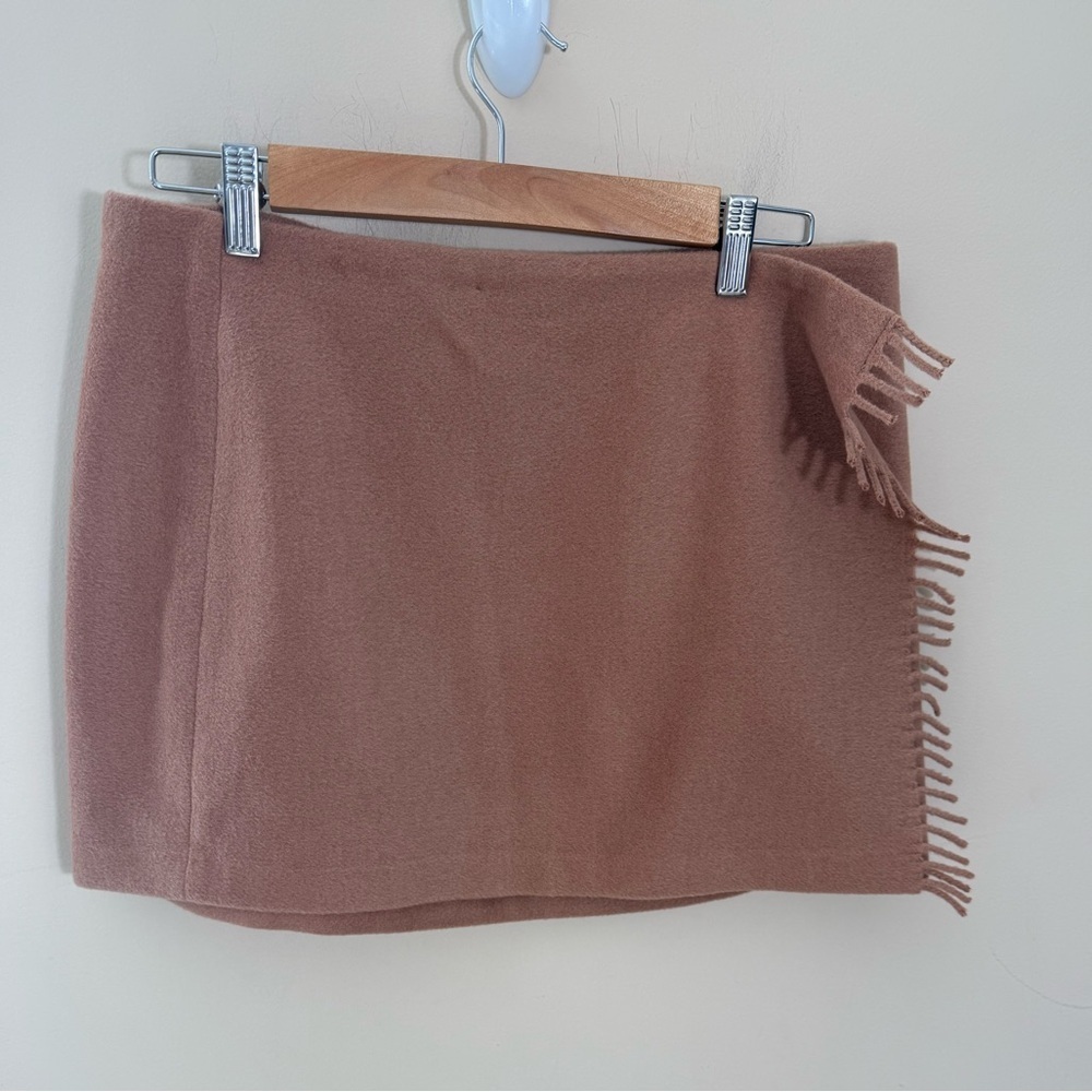 PINK Victoria secret Scarf wrap short wool Skirt neutral size M NWT